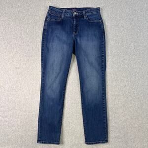 NYDJ Jeans Blue WMNS 8 Slim Fit Boyfriend Denim Lift Tuck Technology High Rise